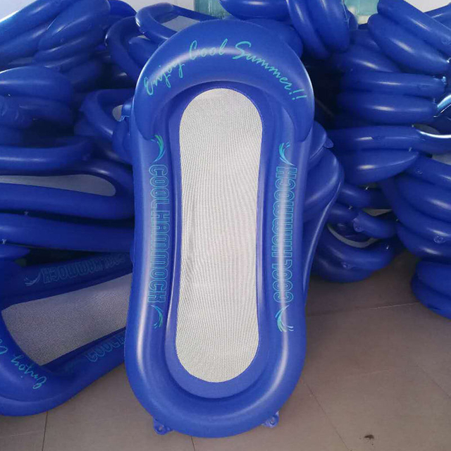 Inflatable Water Lounger Hammock Inflatable Rafts Swimming Pool Air Floating Chair Portable Floating Hammock