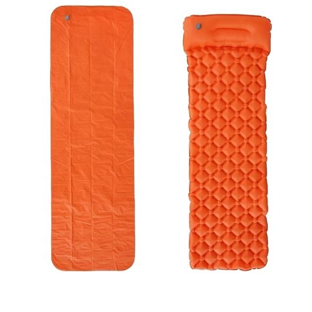 Camping Backpacking Compact Ultralight Sleeping Air Pad Insulated Inflatable Camping Mat Sleeping Pad With Pillow