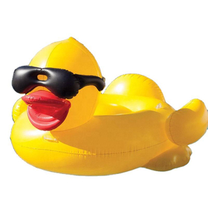 Custom Design Toys Big Duck Floats Shape Pvc Made 190*170cm Size Swim Mattress Inflatable Pool Float