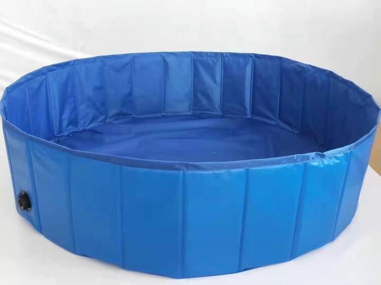 Foldable Pet Swimming Pool 12" Tall Portable Dog Pet Bath Wash Tub Collapsible Pets PVC Bathing Tub