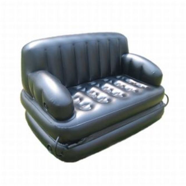 Inflatable Double Person Sofa Blow UP Chairs Portable Camping Yard Couch Inflatable Indoor Furniture