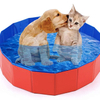 Dog Swimming Pool Foldable Pool Dog Tub Outdoor Pool with MDF Board Inside and Anti-Skid Inner Layer Suitable for Dog Cat Pet an