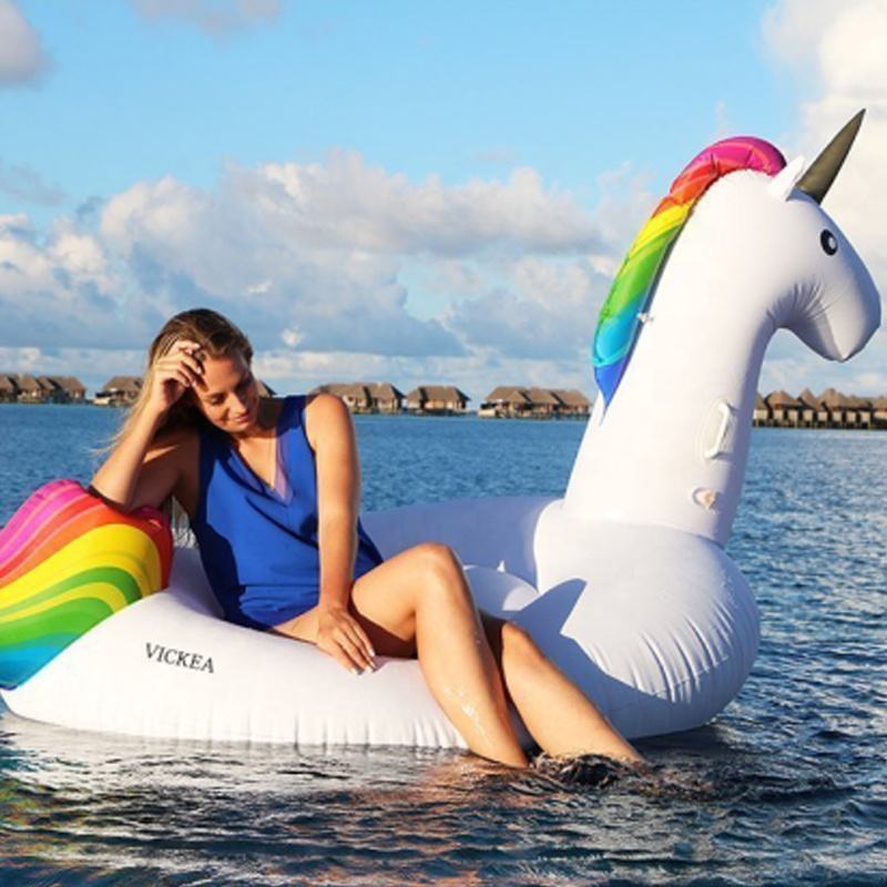 Small Unicorn Inflatable Water Toys Inflatable Ride-on Pool Float For Summer Customized