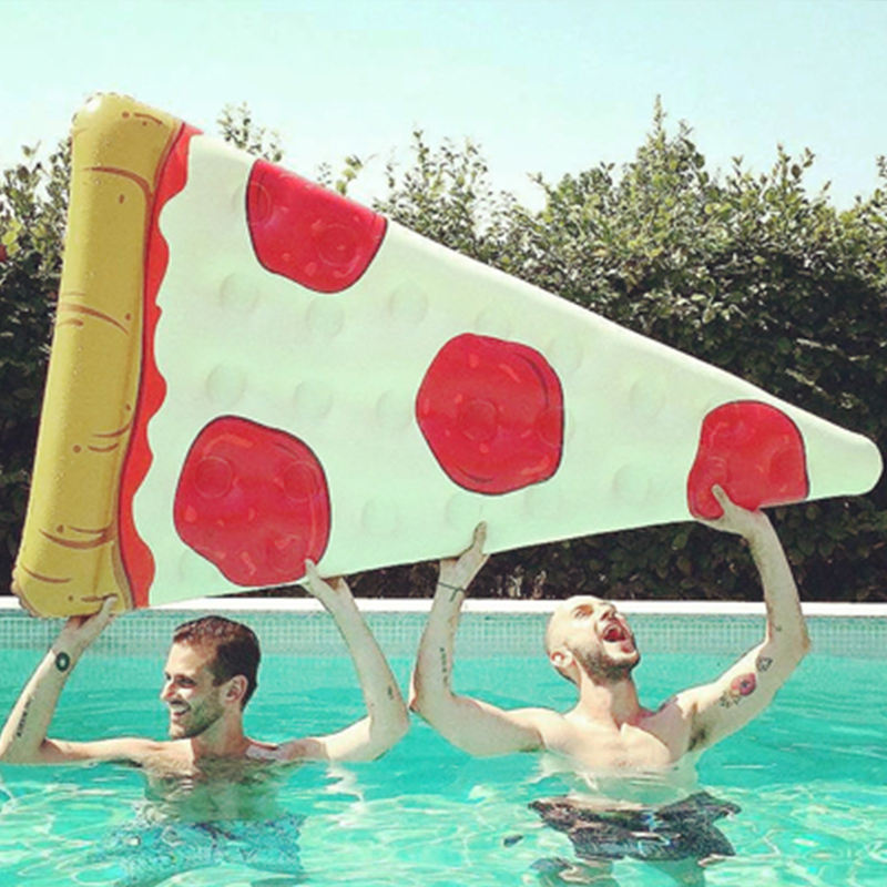 Customized PVC Personalized Pizza Pool Floating Inflatable Mattress