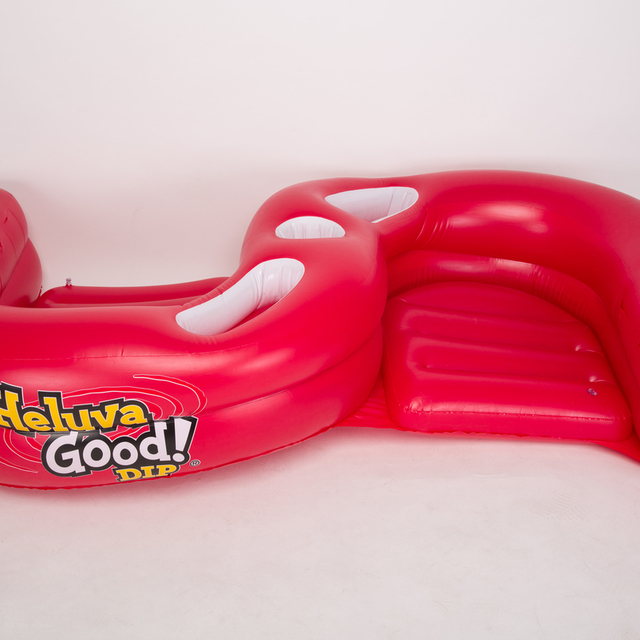 Inflatable Double River Lake Tube Sport Lounge with Cooler 2 Person Water Float Pool Tube for Outdoor Summer Fun