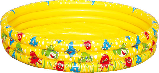 Outdoor Kids Inflatable Swimming Pool 3 Rings Round Pools Baby Ball Pit Paddling Pool for Toddler Kiddie Indoor&Outdoor