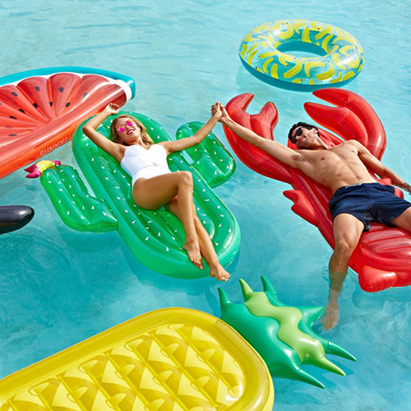 custom Inflatable pool float inflatable swimming toys half a large watermelon shape for swimming pool