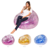 Inflatable Multicolored Glitter Chair Beanbag Chair for Living Room Kids Room Game Rooms Outdoors or Indoors