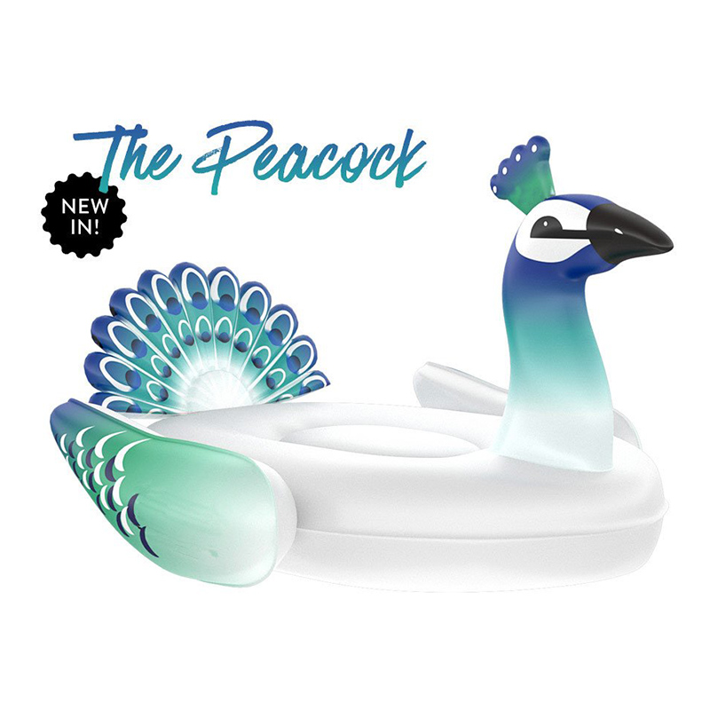 Inflatable Peacock Pool Float Fun Beach Float Swim Party Toys Pool Island Summer Pool Raft Lounge for Adults & Kids